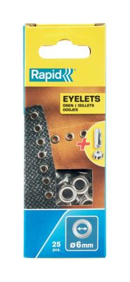 Set de 25 pièces oeillets Rapid Ø6mm
