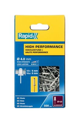 RAPID Rivets 4 x 12mm Alu ALU Boite de 500