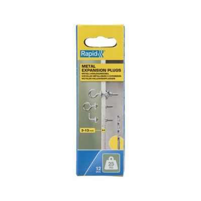 Chevilles à expansion métallique Rapid Ø8x46mm Charge jusqu'à 25kg Lot de 50 Acier zingué - vue 4