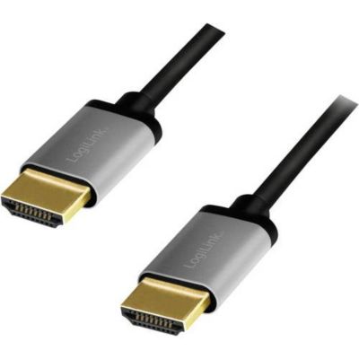 Câble de raccordement HDMI A mâle vers A mâle 3 m, gris-noir