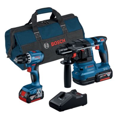Combo kit BOSCH GSR 18V 45 + GBH 18V 22 Batterie 4 0 Ah Perceuse à percussion - vue 3