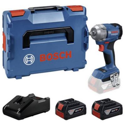 Bosch Professional 18V System Boulonneuse sans fil GDS 18V 350 kit avec 2x batteries 4.0 Ah + GAL 1840 BOXX