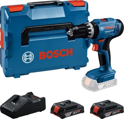 Perceuse a percussion sans fil BOSCH PROFESSIONAL - GSB 18V-25 - 2 batteries GBA 2,0Ah + chargeur GAL 18V-40 L