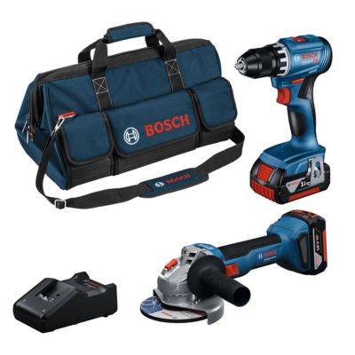 Combo Kit 2 outils 18 V GSR + GWS + 2x40 Ah + GAL Professional