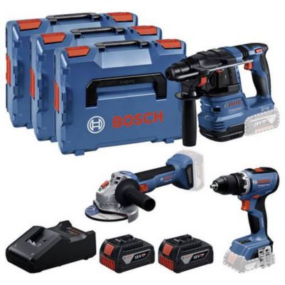 Bosch Kit 18V Professionnel – GSR 18V 65 + GBH 18V 22 + GWS 18V 8 2x 50Ah + GAL18V 40 + 3x BOXX 136 - vue 2