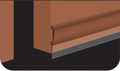 Bas de porte alu sol lisse adhésif Premium marron 93 cm 3M