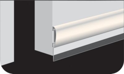 Bas de porte alu sol lisse adhésif Premium blanc 93 cm 3M