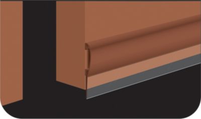 Bas de porte alu sol lisse à visser marron 93 cm 3M