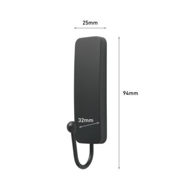 Crochet adhésif métal Command noir, 1.3 kg