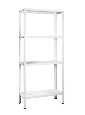 Étagère en métal blanc Schulte Powermax H. 180 x L. 60 x P. 40 cm