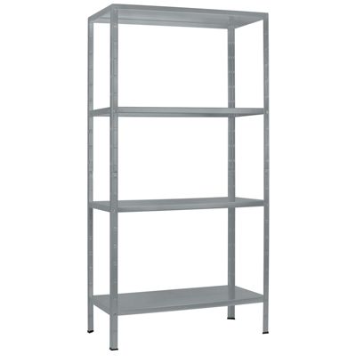 Étagère en métal gris Schulte Powermax H. 180 x L. 80 x P. 40 cm