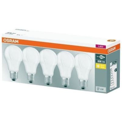 OSRAM LED standard dépolie E27 Lot de 5