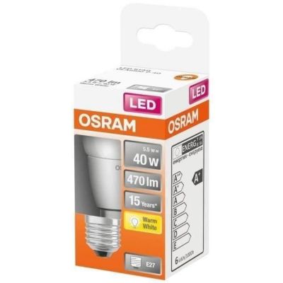OSRAM - LED sphérique dépolie+radiateur 5W E27 chaud