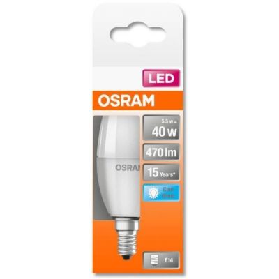 ampoule à led osram led e14 470lm clb40 dépolie osram 431058