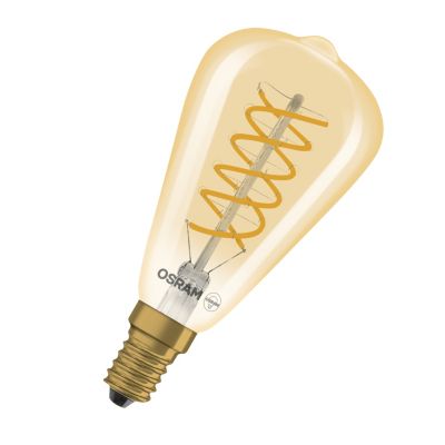OSRAM Vintage 1906 LED CLASSIC EDISON DIM in ST48 Form LED Lampe Glas Gold 360 lm 2200 K Dimmbar CRI 80