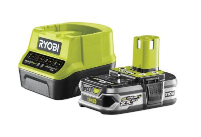 1 batterie lithium-Ion Ryobi 18V - 2 5Ah + 1 chargeur de batterie Ryobi 2Ah