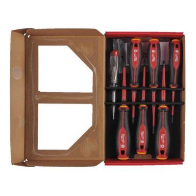 Coffret tournevis Trilobe VDE Pozidriv MILWAUKEE 7 pièces 4932478738 avec testeur
