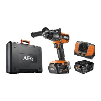 AEG Perceuse visseuse à percussion 18V BRUSHLESS 110 Nm 2 batt. Pro lithium 5 0 Ah HD chargeur en coffret BSB18C3BL - vue 3