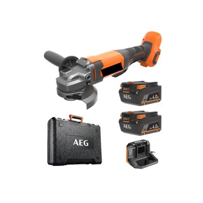 Meuleuse AEG 18V 125 mm 2 batteries 4 0 Ah Chargeur BEWS18 125X2
