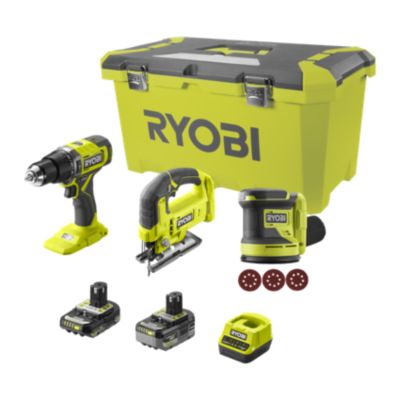 Lot de 3 outils électroportatifs sans fil Ryobi RCK183K-2C42T 1x4Ah + 1x2Ah