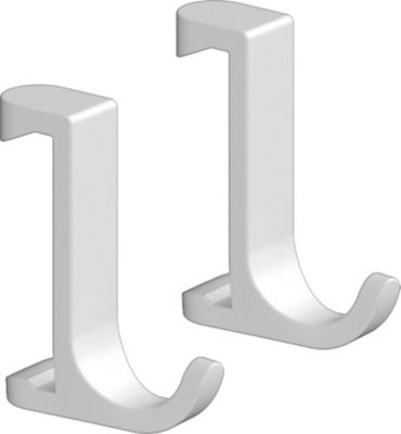 Lot de 2 crochets fins blancs, Hansgrohe WallStoris