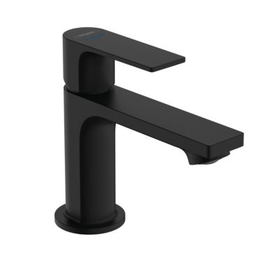 Mitigeur de lavabo Hansgrohe Rebris E 80 pour lave-mains sans tirette ni vidage noir mat