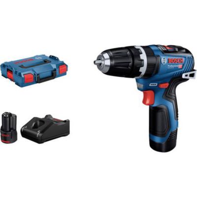 Bosch Professional 12V System perceuse visseuse à percussion sans fil GSB 12V 35 couple durtendre 2035 Nm avec 2 batteries 3 0 Ah chargeur GAL 12V 40 BOXX
