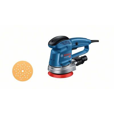 Bosch Professional ponceuse excentrique GEX 34 125 avec ⌀ de plateau de ponçage 125 mm disque abrasif C470 pour bois adaptateur d’aspiration sac à poussière en papier - vue 4