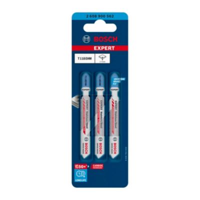 Lame de scie sauteuse Stainless Steel T 118 EHM .83mm Dent 1.4mm 3 St./Karte