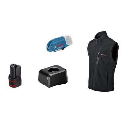 Veste chauffante Bosch Professional GHV 12+18V XA taille XL, avec batterie 12V - 06188000G7