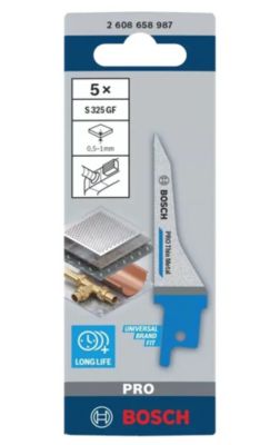 Jeu de 5 lames de scie PRO Thin Metal S325GF BOSCH 2608658987