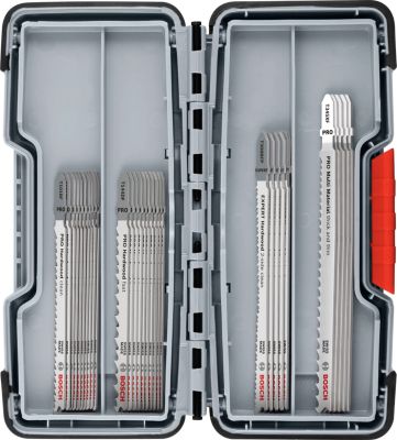 Kit 30 pièces PRO Wood and Metal lames bi métal T shank pour scies sauteuses 2607011945