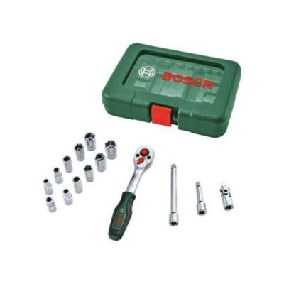Coffret cliquet 1/4 Bosch 15 pieces 93 Nm 7 dents ISO 3315