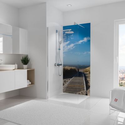 Panneau mural salle de bains 90 x 210 cm, Schulte DécoDesign Photo, ponton mer du Nord