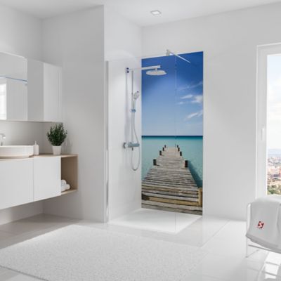 Panneau mural salle de bains 90 x 210 cm, Schulte DécoDesign Photo, ponton du Maldives