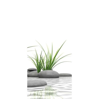 Panneau mural salle de bains 90 x 210 cm, Schulte DécoDesign Photo, pierres zen et herbes