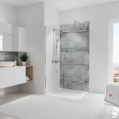 Panneau mural salle de bains 100 x 210 cm, Schulte DécoDesign Décor, gris antico