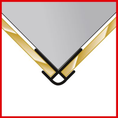 Profilé d'angle extérieur L.210cm pour panneau mural DecoDesign  alu argenté  Schulte