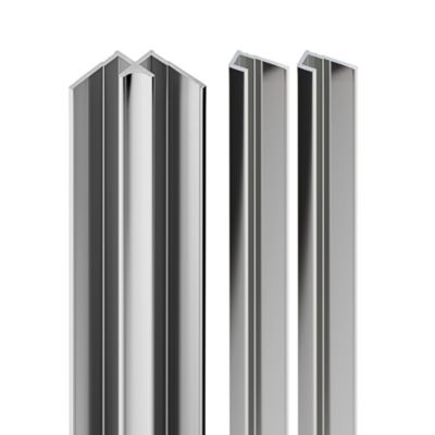 Lot de 2 profilés de finition + 1 profilé d'angle intérieur pour panneaux muraux Schulte DécoDesign,