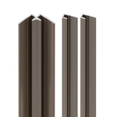 Lot de 2 profilés de finition + 1 profilé d'angle intérieur pour panneaux muraux Schulte DécoDesign,