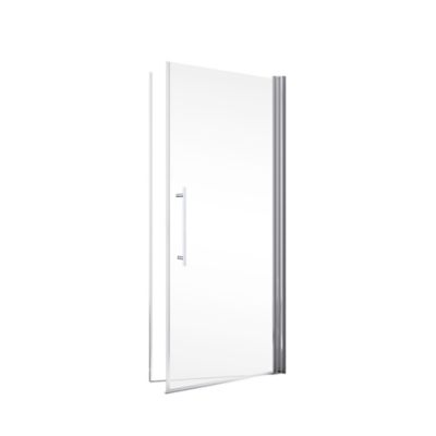 Porte de douche pivotante, 80 x 192 cm, Schulte NewStyle, verre transparent anticalcaire
