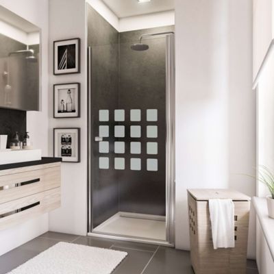 Porte de douche pivotante, 90 x 192 cm, Schulte NewStyle, verre transparent anticalcaire, Cubic tran