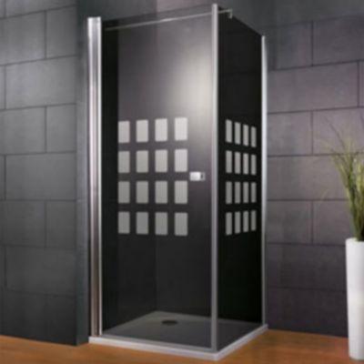 Ensemble porte paroi  pivotante cubic anthr 80 cm 