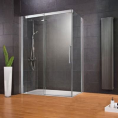 Jeu de portes de douche pivotantes 160x200 cm, chrome, Schulte MasterClass II