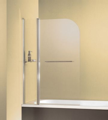 Pare-baignoire 100 x 140 cm  Schulte Corse  1 volet pivotant + 1 volet fixe  verre transparent anticalcaire