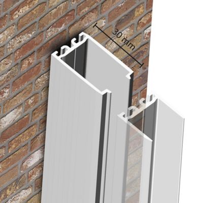 Profilé de compensation pour paroi de douche Schulte NewStyle, 30 mm, aspect chromé