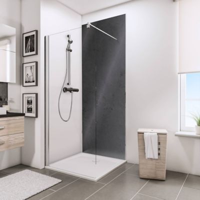 Panneau mural salle de bains 100 x 210 cm, Schulte DécoDesign Brio, ardoise brillant