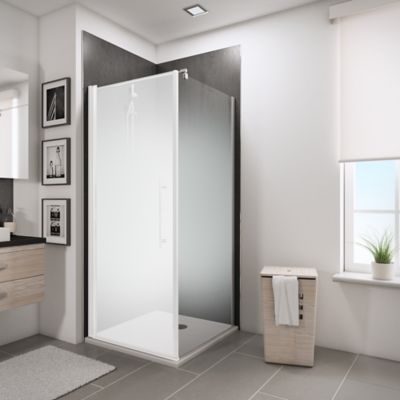Paroi latérale fixe pour porte de douche pivotante 80 cm NewStyle Schulte, verre transparent antical
