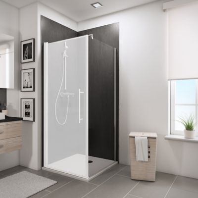 Paroi latérale fixe pour porte de douche pivotante 90 cm NewStyle Schulte verre transparent anticalc