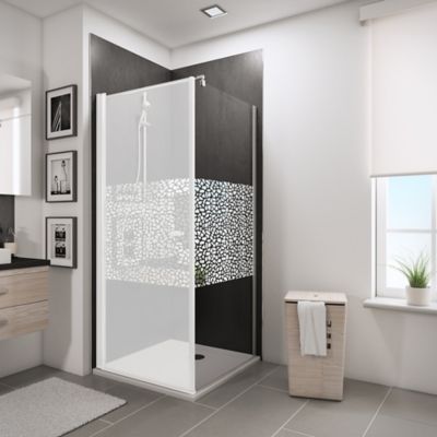 Paroi latérale fixe pour porte de douche pivotante 90 cm NewStyle Schulte, verre transparent antical